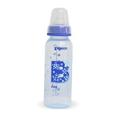 Pigeon Peristaltic Clear Nursing Bottle RPP 240ml Blue Boy