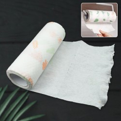 9429 Non Woven Reusable and Washable Kitchen Printed Tissue Roll Non stick Oil Absorbing Paper Roll Kitchen Special Paper Towel Wipe Paper Dish Cloth Cleaning Cloth 40 sheets   Pulls