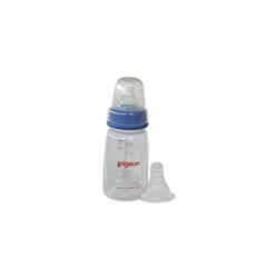Pigeon Glass Feeding Bottles 120ml With 2 Nipple 'S' Size