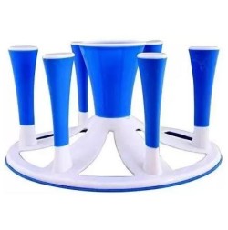 SmartShopIndia Plastic Glass Stand Prince/Tumbler Holder/Glass Holder for Kitchen/Dining Table Blue
