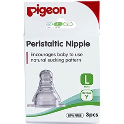 Pigeon Peristaltic Nipple Slim Neck 3pcs
