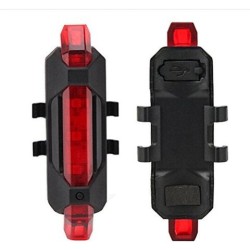 1561 Rechargeable Bicycle Front Waterproof LED Light Red