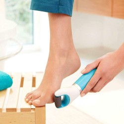 0229 Electronic Dry Foot File  Callous Remover for Feet  Electric Foot with Roller Hard and Dead Skin  Regular Coarse  Baby smooth feet in minutes  For in home padicure foot care  Battery Powered   USB  Battry not included 