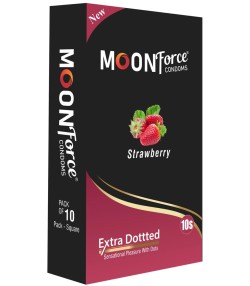 MOON FORCE Extra Dotted Pack of 10 STRAWBERRY