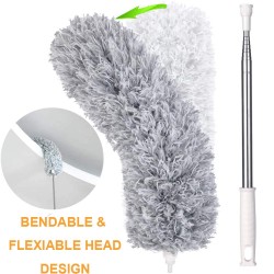 1279 Microfiber Dusters for Cleaning  Telescoping Feather Duster with 100 inches Extendable Handle Pole  Dusting Cleaning Tools for Cleaning High Ceiling  Ceiling Fan  Blinds  Cobwebs  Furniture  Cars