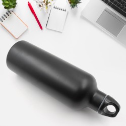 12515 Vacuum Stainless Steel Water Bottle With Carry Handle  Fridge Water Bottle  Leak Proof  Rust Proof  Cold   Hot   Leak Proof   Office Bottle   Gym   Home   Kitchen   Hiking   Trekking   Travel Bottle  Approx 750 ML  