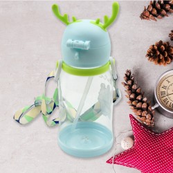 0363 Cute Plastic Water Bottle  with adjustable shoulder strap  portable drinking cup Water Bottle For Kids   Water Bottle   Return Gift For Kids   Water Bottle With Straw   School Water Bottle  1 Pc 