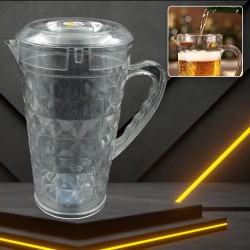 3692  Mocktail Pet Jug  Plastic Jug With lid  Drinking Beverage Jag  Transparent Tableware  Reusable BPA Free  Plastic Water jug for Home use  Perfect for Home  Restaurants