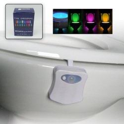 1249 Toilet Light  LED Toilet Bowl Light Toilet Cover Lamp Sturdy and Durable  Toilet Night Light 8 Colors In One Device Battery Operated  Bathroom Equipment for Bathroom for Home  1 Pc   Battery Not Included 