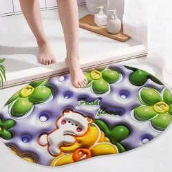 4598  3D Visual Anti Slip Absorbent Mat New Soft Super Absorbent Floor Mats  Cute Flowers Shower Drying Bathroom Mat