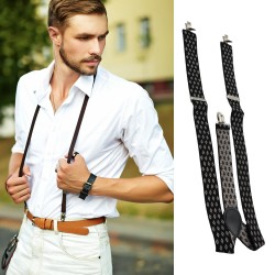 7897 Formal Suspender Men, Women, Boys, Girls  Braces Suspenders Heavy Duty  3 Clips Elastic Adjustable Suspenders Elasticity Adjustable