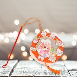 17507 DIY Traditional Lanterns Handmade Cartoon Paper Lanterns  Antique Portable Lantern Hollow Out Projection Luminescent LED Lamp DIY Hanging Paper Lanterns for Festival Party Decor