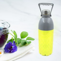 6248 Plastic Sports Insulated Water Bottle with Handle   Color Box Easy to Carry High Quality Water Bottle  BPA Free   Leak Proof  for Kids  School  For Fridge  Office  Sports  School  Gym  Yoga  1 Pc Mix Color 1400ML 