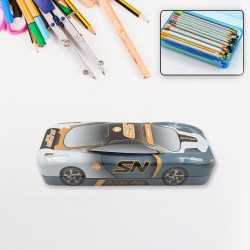 4255 Car Shape Metal Compass Box  Pencil Case for Kids Stationery Compass Box  Stationery Gift for School Kids Compass  Pencil Box  Birthday Return Gift for Kids  1 Pc 