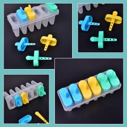 7167 Ice Candy Maker Upgrade Popsicle Molds Sets 6 Ice Pop Makers Reusable Ice Lolly Cream Mold Home Made Popsicles Mould with Stick