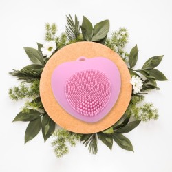 6996 Waterproof Face Wash Brush  Face Scrubber Facial Cleansing Brush Exfoliating Silicone Face Hot Compress Scrubber Cleaning  for Deep Skin Care Heart Shaped  for Women for Home