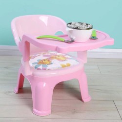 3183 Baby Chair  with Tray Strong and Durable Plastic Chair for Kids Plastic School Study Chair Feeding Chair for Kids  Portable High Chair for Kids