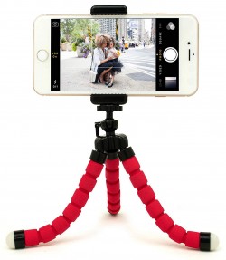 0266 Portable Mini Octopus Tripod Stand with Phone Holder for Live Selfie  Mobile Phone Portable and Adjustable Stent