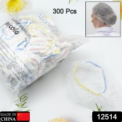 12514 Disposable Shower Caps for Women Thicker Waterproof and Individually Wrapped  Plastic Elastic Hair Bath Caps for Hotel and Spa  Hair Salon  Home Use  Portable Travel  pack of 300 Pc 
