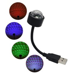 7397 USB Star Night Light Projector and Mini Disco Ball Light  Adjustable Auto Roof Interior Car Ceiling Lights  Flexible Atmosphere Strobe Light Decorations for Bedroom Car Party Ceiling