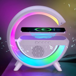 1301 3 in 1 Multi Function LED Night Lamp with Bluetooth Speaker  Wireless Charging  for Bedroom for Music  Party and Mood Lighting   Perfect Gift for All Occasions  blootuth speaker  Media Player 