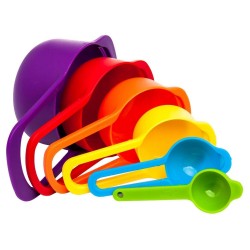 0729 Plastic Measuring Spoons for Kitchen  6 pack 