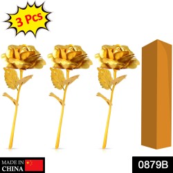 0879 B Golden Rose used in all kinds of places like household offices cafes etc for decorating and to look good purposes and all