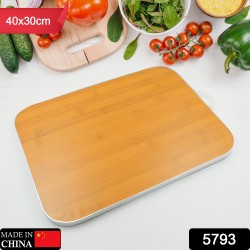 5793 Wooden Chopping Board Big Size Kitchen Chopping Board Household Cutting Board Knife Board Vegetable Cutting and Fruit Multi purpose Steel Vs Wooden Sticky Board Cutting board For Kitchen Use