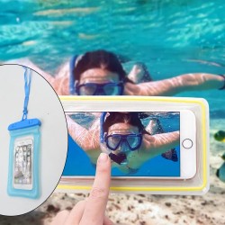6386a  Mix Color Waterproof Pouch Lock Mobile Cover Under Water Mobile Case Waterproof Mobile Phone Case  Waist Bag  Underwater Bag for Smartphone iPhone  Swimming  Rain Cover Camping For all Mobile 