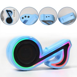 6068 Mini Portable Music Note Shape Speaker Subwoofer Colorful Musical Note LED Lighting Sound For Creatives Gift Computer Phone Sound Equipment blootuth speaker  Media Player 