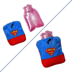 6530 Superman Print small Hot Water Bag with Cover for Pain Relief  Neck  Shoulder Pain and Hand  Feet Warmer  Menstrual Cramps 