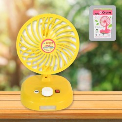 17704 USB C Type Rechargeable Portable Fan With LED Light Heavy Duty Motor   Foldable Fan With Charging Port Home  Outdoor  Temple