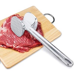 1595 Double Side Beaf Steak Mallet Meat Hammer Tool Aluminium High Quality Tool For Home   Restaurant Use