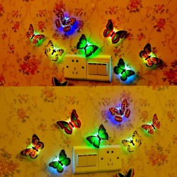 6235 The Butterfly 3D Night Lamp Comes with 3D Illusion Design Suitable for Drawing Room  Lobby 