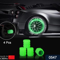 0547 Tyre Valve Caps Luminous Glow Car Tire Air Stem Valve Cap Covers vaal cap   4 Pcs Mix Colour 