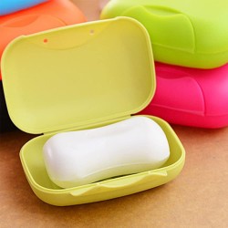 4592 Travel Soap Case Box Plastic Soap Box With Cover Waterproof Leakproof Soap Dish For Bathroom   Travel Use  1Pc 