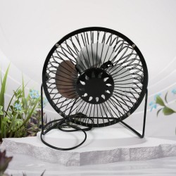 USB Table Desk Personal Metal Electronic Fan  Compatible with Computers  Laptops  Student Dormitory  Suitable For Office  School Use  1 Pc 