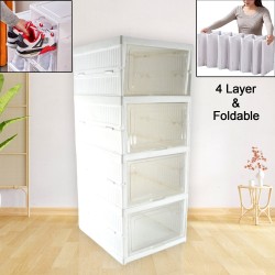 Stackable Multifunctional Storage  for Clothes Foldable Drawer Shelf Basket Utility Cart Rack Storage Organizer Cart for Kitchen  Pantry Closet  Bedroom  Bathroom  Laundry  2  3  4  5  6   Layer 1 Pc 