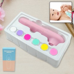 0350 6 in1 Electric Manicure Nail Sharpener for Babies and Children Baby Nail Cutter Manicure with 6 Grinding Heads  Electric Baby Nail File Electric Nail Clipper Toddler Nail Scissors Dropshipping
