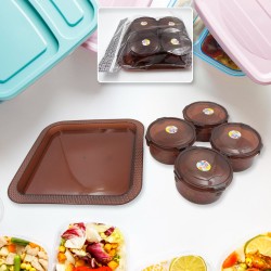 3646 Elegance Tray  Plastic Airtight 4 Pieces Storage Container and 1 Piece Serving Tray with Lids