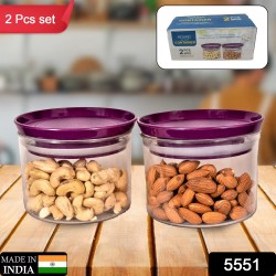 5551 Air Tight   Unbreakable Kitchen Jar Set Food Storage Containers for Dry Fruits  Spices  Snacks  Pulses